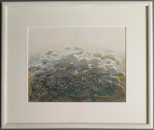 Eric Hirdes – ingelijste gemengde techniek, Antiek en Kunst, Kunst | Schilderijen | Abstract, Ophalen