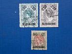 Postzegel Suriname 1900 serie Hulpuitgifte 25-01, Verzenden, Gestempeld