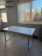 Eettafel 160x90 + 4 eetkamerstoelen met wieltjes, Ophalen, Gebruikt, 50 tot 100 cm, 150 tot 200 cm
