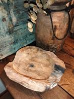 Brocante houten degelijke schaal (1), Ophalen of Verzenden