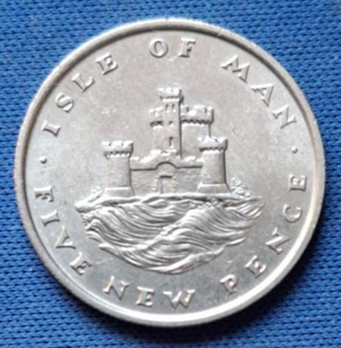 Eiland of Man 5 new pence Km 22 AA34, Postzegels en Munten, Munten | Europa | Niet-Euromunten, Losse munt, Overige landen, Verzenden