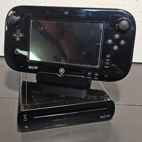 Nintendo Wii U Console - Compleet - Zwart - In redelijke sta, Spelcomputers en Games, Spelcomputers | Nintendo Wii U, Gebruikt