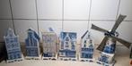 Te koop: Set van 6 Delfts Blauwe handbeschilderde huisjes, Verzamelen, Ophalen