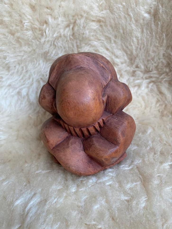 Vintage yogi man / huilende boeddha, Antiek en Kunst, Kunst | Beelden en Houtsnijwerken, Ophalen of Verzenden