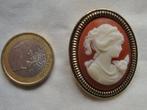 Vintage Camee Hanger/Broche, Sieraden, Tassen en Uiterlijk, Broches, Ophalen of Verzenden, Gebruikt, Minder dan 4 cm, Zilver