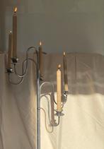 Vintage metalen vloer kandelaar 5armig h93cm, Huis en Inrichting, Woonaccessoires | Kandelaars en Kaarsen, Verzenden, Zo goed als nieuw