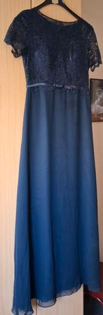 Gelegenheidskleding jurk gala, Ophalen, Galajurk, Blauw, Zo goed als nieuw