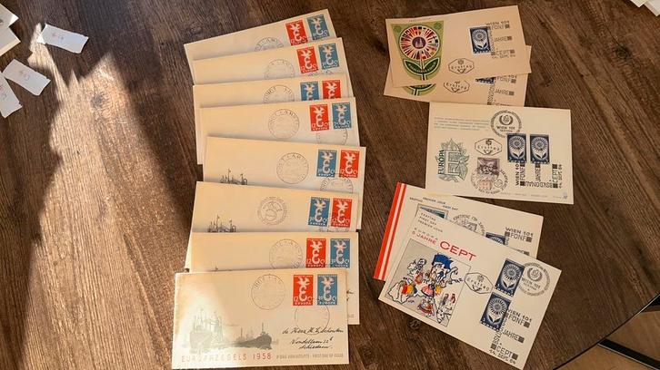 #112 Set FDC’S Europa  ook aantallen, Postzegels en Munten, Postzegels | Eerstedagenveloppen, Nederland, Ophalen of Verzenden