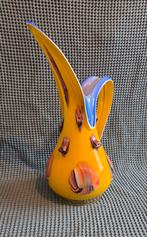 Decoratieve vaas / kan - Geel met blauw, Ophalen