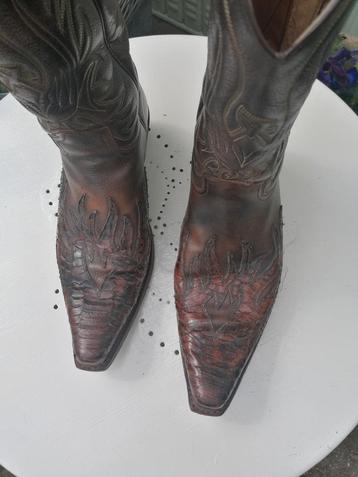 Sendra cowboy laarzen heren met python bruin maat 45 