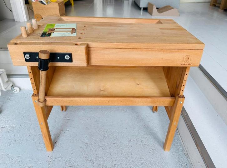 Prachtige Glückskäfer Nic Toys Beuken Houten Werkbank, Kinderen en Baby's, Speelgoed | Houten speelgoed, Zo goed als nieuw, Ophalen of Verzenden