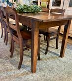 Antieke eettafel van eikenhout, 19/20e eeuw, vlaamse stijl, Ophalen