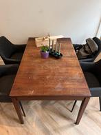 Vintage eettafel palissander hout, Ophalen, Gebruikt, 100 tot 150 cm, 50 tot 100 cm