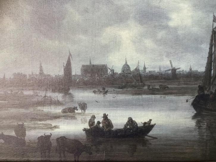 Jan van Goyen- blik op Leiden vanaf de Zijl, Antiek en Kunst, Kunst | Schilderijen | Klassiek, Ophalen