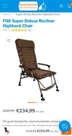FOX Super Deluxe Recliner Highback Chair, Watersport en Boten, Hengelsport | Karpervissen, Ophalen, Zo goed als nieuw, Overige typen