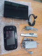 Wii U Zwarte Console Bundel - 4 Topgames & Wiimote + 1 Maan, Ophalen, Zo goed als nieuw, Met 1 controller, Met games