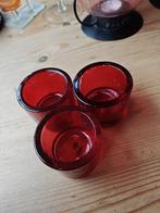Set van 3 rode kaarshouders, Huis en Inrichting, Keuken | Tupperware, Ophalen