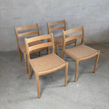 Niels Otto Møller – 4x Model 84 Eetkamerstoelen deens design beschikbaar voor biedingen