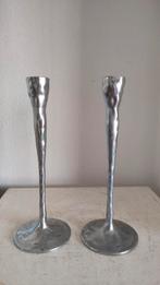 2649 design modernist brutalist aluminium kandelaars, Ophalen of Verzenden, Metaal, Minder dan 25 cm