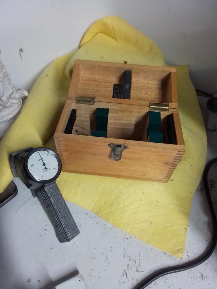 14322) MERCER Draadspanning Meter in Houten Kist, Antiek en Kunst, Antiek | Gereedschap en Instrumenten, Ophalen of Verzenden