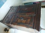 Tv kast, donkerbruin hout, Huis en Inrichting, Ophalen, 100 tot 150 cm, 100 tot 150 cm, Zo goed als nieuw