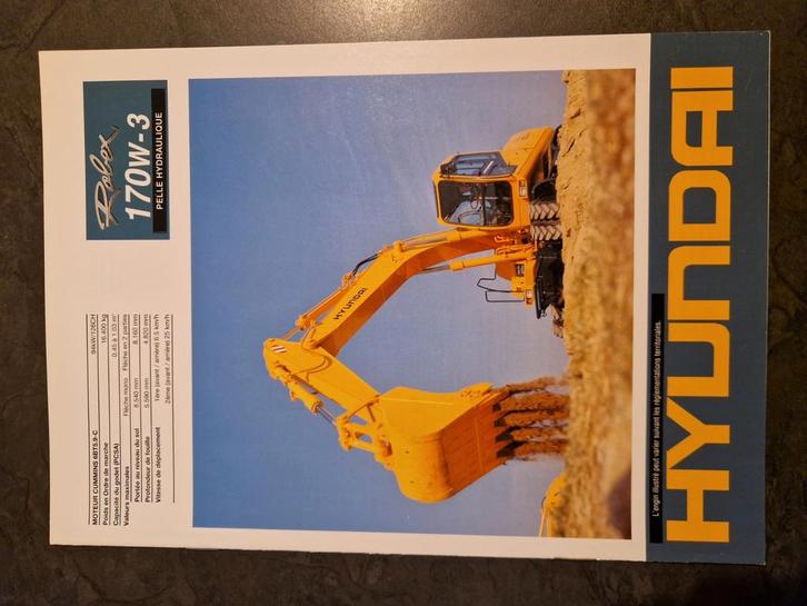 Hyundai Robex 170W-3 Brochure, Boeken, Catalogussen en Folders, Ophalen of Verzenden