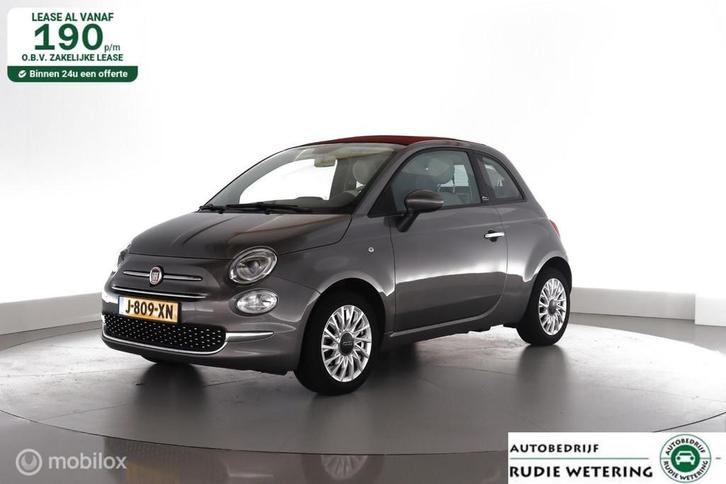 Fiat 500 C 1.0 Hybrid Lounge 1/2 leer|nav|dab|lmv15, Auto's, Fiat, Bedrijf, Te koop, 500C, ABS, Airbags, Airconditioning, Alarm