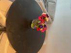 Zwarte ronde Eettafel Lisabo., 100 tot 150 cm, 100 tot 150 cm, Rond, Gebruikt