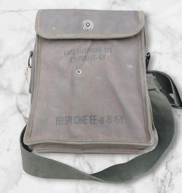 U.S WO2 Army Signal corps EE-8-B-GY veldtelefoon Rubberised, Verzamelen, Militaria | Tweede Wereldoorlog, Overige typen, Amerika