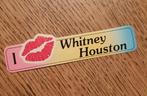 Sticker I Love Whitney Houston, kus, mondje 11,5cm, Ophalen of Verzenden