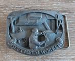 Riem gesp buckle sheet metal workers masterpiece USA america, Ophalen of Verzenden, Zo goed als nieuw, Losse buckle of gesp