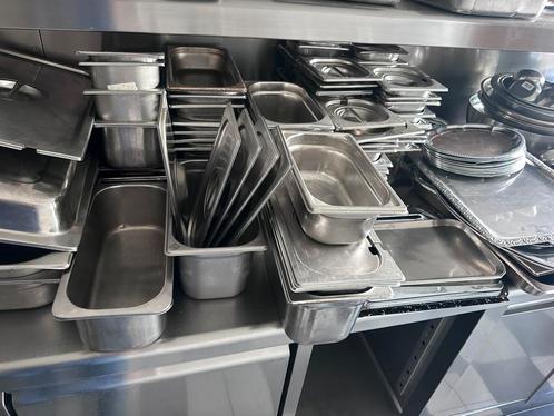 Partij RVS keukengnaten – schalen, bakken, deksels, Zakelijke goederen, Horeca | Keukenapparatuur, RVS Meubilair, Ophalen of Verzenden