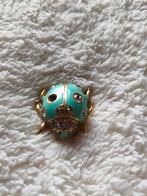 Vintage lieveheersbeestje broche turquoise, Overige materialen, Gebruikt, Overige kleuren, Minder dan 4 cm