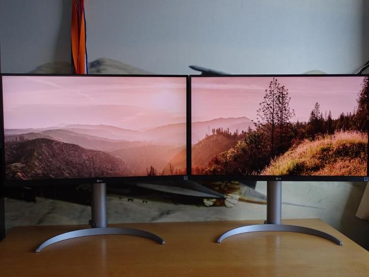 2x LG 27UP850 27-inch 4K IPS monitoren, Computers en Software, Monitoren, Zo goed als nieuw, 60 Hz of minder, DisplayPort, HDMI