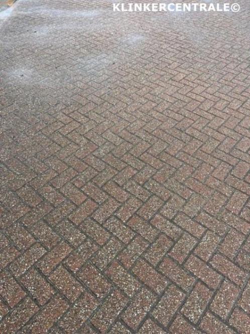ROOIKORTING 400m2 heiderood betonklinkers keiformaat, Tuin en Terras, Tegels en Klinkers, Gebruikt, Klinkers, Beton, 10 m² of meer