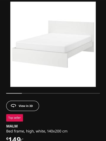 Ikea Malm bedframe (140x200)
