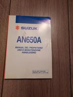 Suzuki an650a handleiding instructieboek, Suzuki