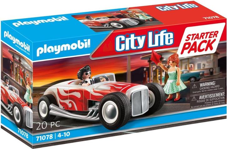Playmobil 71078 City Life Stoere Hot Rod Raceauto Nieuw, Kinderen en Baby's, Speelgoed | Playmobil, Nieuw, Complete set, Ophalen of Verzenden