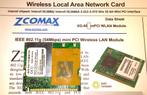 Z-Com Intersil XG-602MB XG-601M 54Mbps Mini PCI Card Wifi, Ophalen of Verzenden, Zo goed als nieuw, Intern, Zcomax Z-Com Intersil