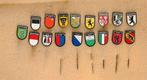 17 verschillende speldjes met wapens van zwitserse kantons, Verzamelen, Ophalen of Verzenden, Gebruikt, Overige onderwerpen, Speldje of Pin
