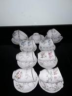 16 Hutschenreuther drache rose gebloemde kop en schotels, Verzenden, Zo goed als nieuw, Overige stijlen, Kop(pen) en/of Schotel(s)