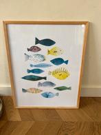 Schilderij Vissen - Kinderslaapkamer 40x50 sostrene grene, Huis en Inrichting, Ophalen, Zo goed als nieuw, Schilderij, Minder dan 50 cm