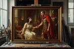 Cleopatra en Caesar schilderij op aanvraag, Antiek en Kunst, Verzenden