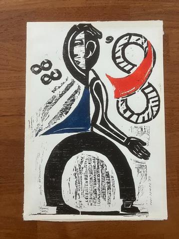 Houtsnede Rudi Seidel 1989 zonder titel 74/100 beschikbaar voor biedingen