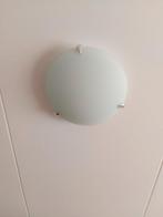 Plafondlamp met glazen kap, Huis en Inrichting, Ophalen, Gebruikt, Glas, Modern