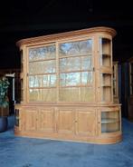 Grote ronde / Organische winkelkast | teak vitrinekast #2430, Huis en Inrichting, Kasten | Vitrinekasten, Niet ingevuld, Gebruikt