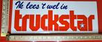 Vintage sticker ik lees 't wel in Truckstar vrachtauto logo, Verzamelen, Ophalen of Verzenden, Zo goed als nieuw, Overige typen