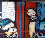 Origineel canvas schilderij vanHerman Brood, Antiek en Kunst, Kunst | Schilderijen | Modern, Ophalen of Verzenden