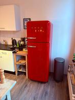 Retro rode Smeg koelkast met vriezer, Ophalen, 200 liter of meer, 60 cm of meer, 160 cm of meer
