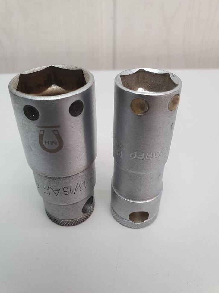 Gedore magnetische bougiedoppen 16 en 20,8 met 3/8" opname, Auto diversen, Autogereedschap, Gebruikt, Ophalen of Verzenden